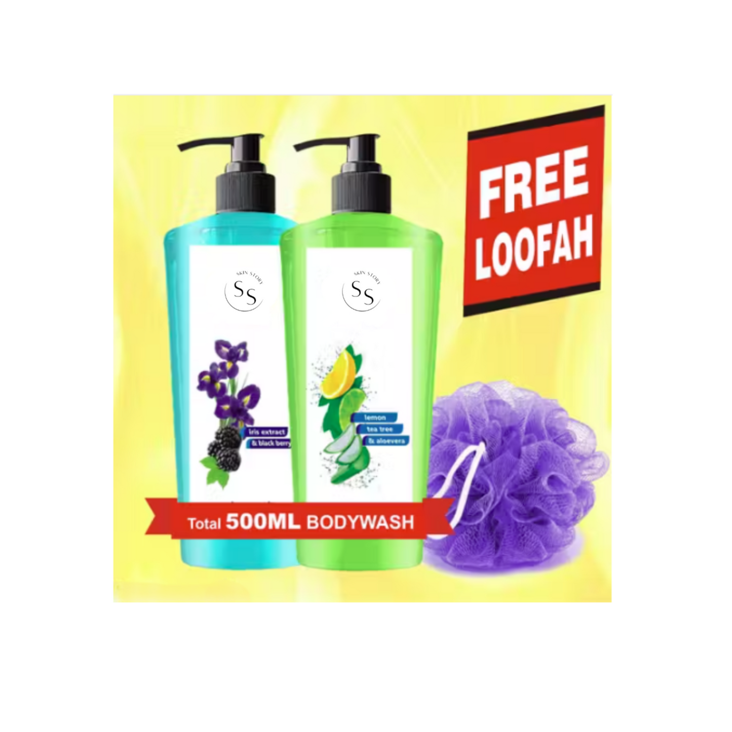 Shower gel/Body wash For Skin whitening, moisturize, soothing, refreshing, prevent acne, cleansing and oil control(250ml Each, Pack of 2)